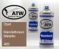 Preview: Opel, Mandelbraun Metallic, 465: 400ml Sprühdose + 400ml Klarlack - Set, von ATW Autoteile West.